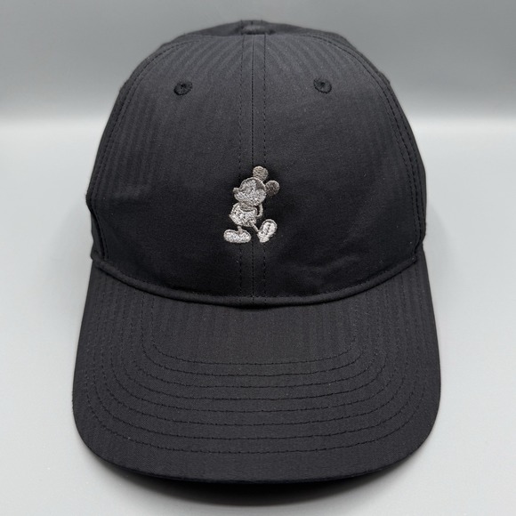 Disney Parks Hat Cap Black Nike Mickey Mouse Legacy 91 Dri‎ Fit Golf Adjustable - Picture 1 of 8